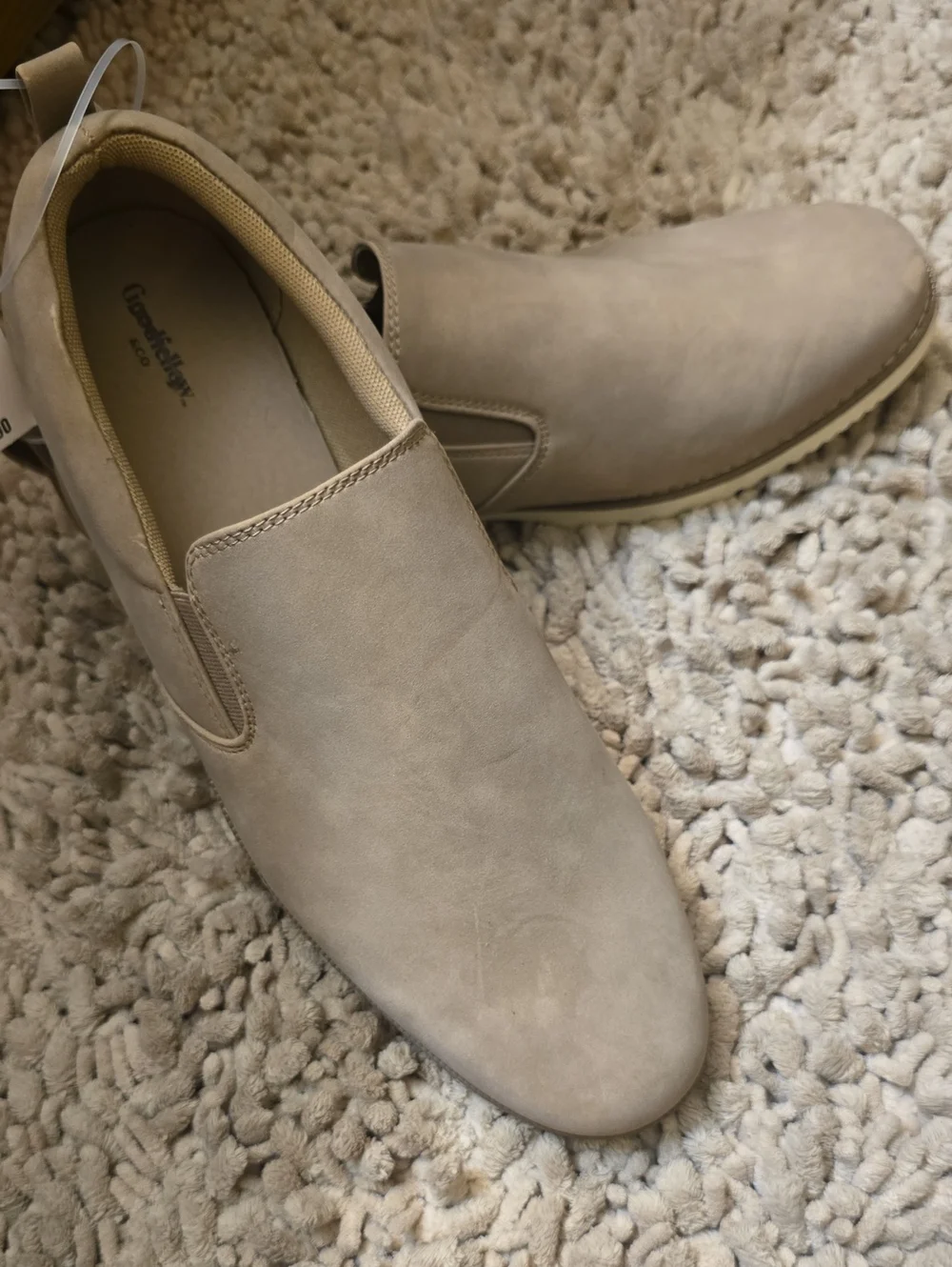 New Goodfellow Men’s Size 12 Slip-On Loafers in Light Taupe
